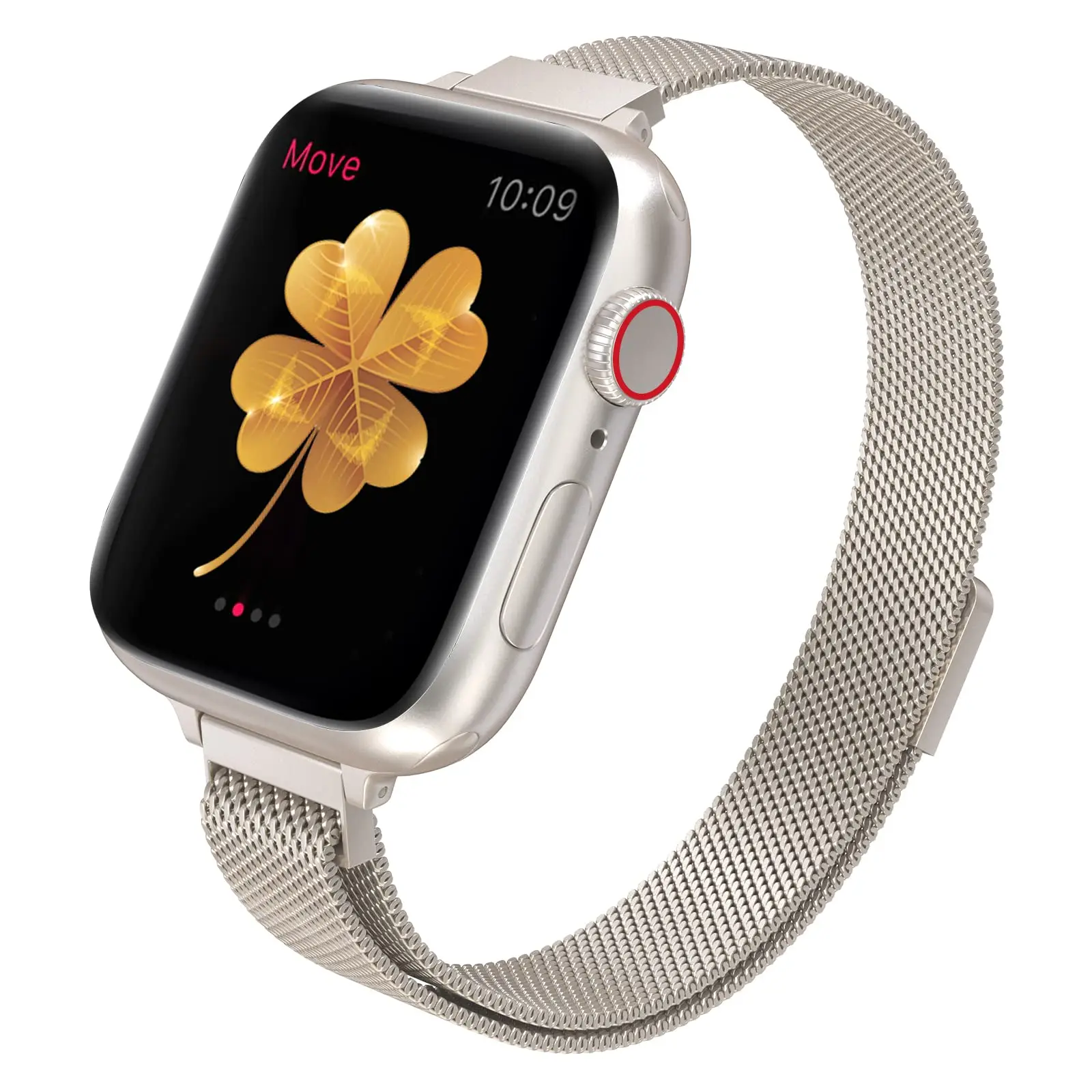 

Stainless Steel Slim & Thin Mesh Magnetic Clasp Strap Women and Girl Replacement Band for iWatch SE 7 6 5 4 3