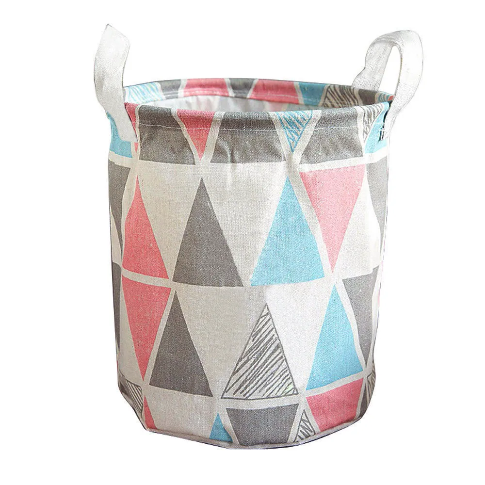 

Laundry Bag Dirty Clothes Foldable Multi Colored Storage Bin Closet Toy Box Container Organizer Fabric Basket Kosz Na Pranie, As photo