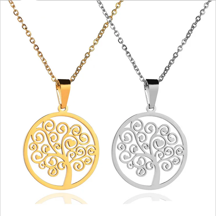 

Amazon hot sale gold jewelry life tree necklace pendant