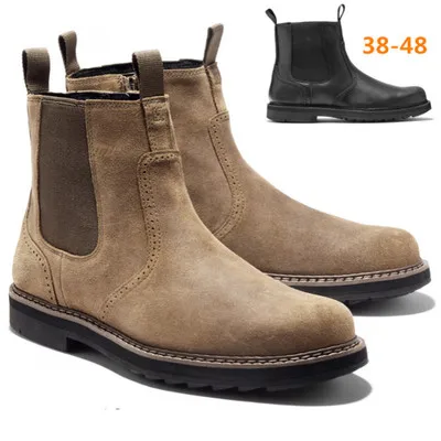 

Spring and Autumn vintage suede men's retro ankle boots, As photo