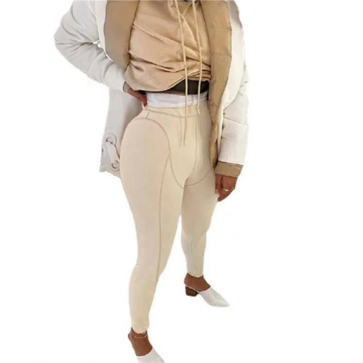 

Hot Onsale 2021 Winter Women Clothing Solid Ladies Pants Long Bottoms Tight Yoga Pant