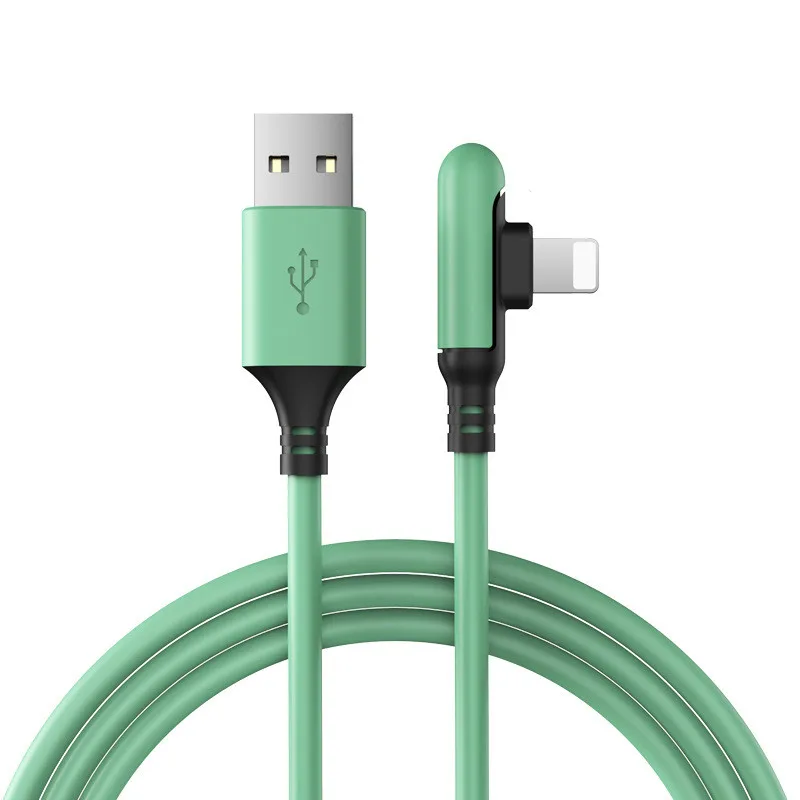 

Liquid Silicone 90 Degree Right Angle Phone Gaming 5A Type C Cable Charger Universal USB C Data Charging Cable for iPhone iPad