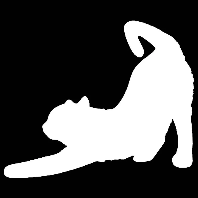 

Cute Little Cats Stretching decal Recreational Vehicle Motorhome SUV Window Bumper Motorcycle Laptop Vinyl car sticker Decal, 12 colors