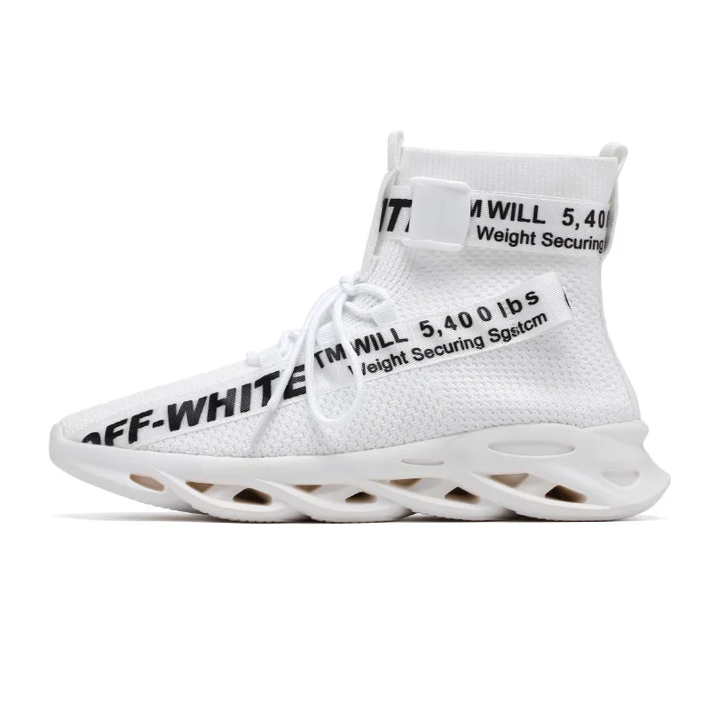 

Flying woven high-top personalized color light sneakers