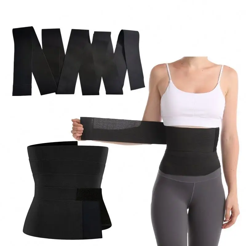 

Bandage Tummy Belly Wrap Around Invisible Waist Trainer Belt Bands Belt Elastic Waist Wrap Fitness Women Sports Waist Trainer