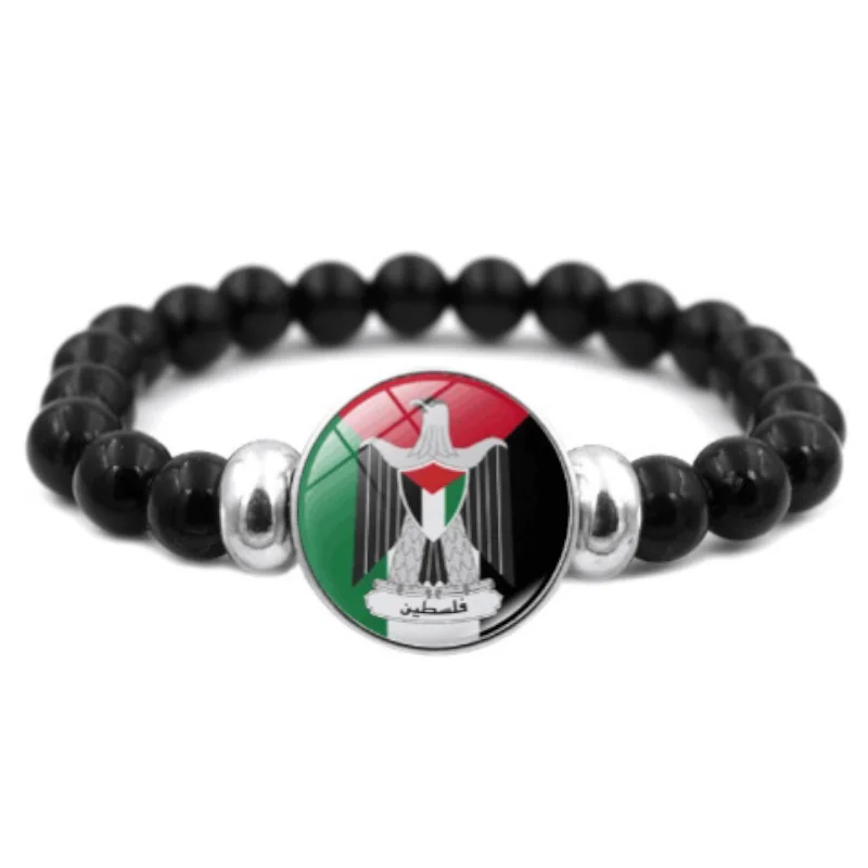 

Wholesale Creative Small Gift Palestine Country Flag Bracelet Palestine Bracelet with Beads
