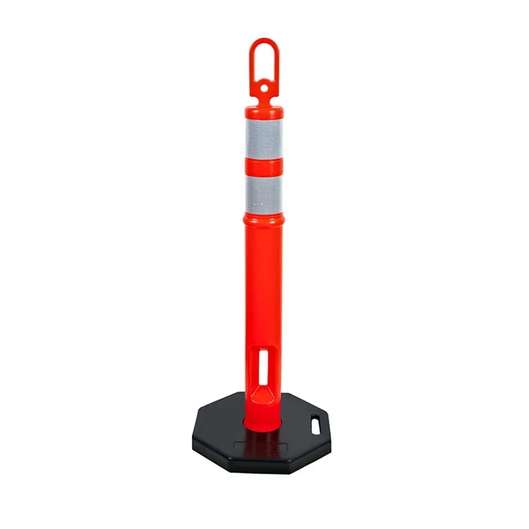 1150mm T-top Reflective Road Plastic Warning Bollards With 6kg Or 8kg ...