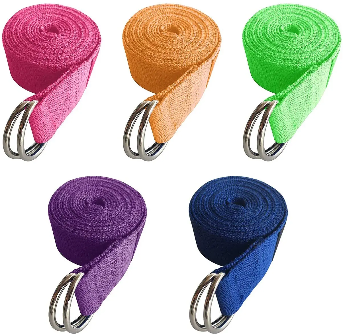 

Yoga Exercise Adjustable Straps 1.83m or 2.5m 3m with Durable D-Ring for Pilates & Gym Workouts Yoga Fitness, Customized color