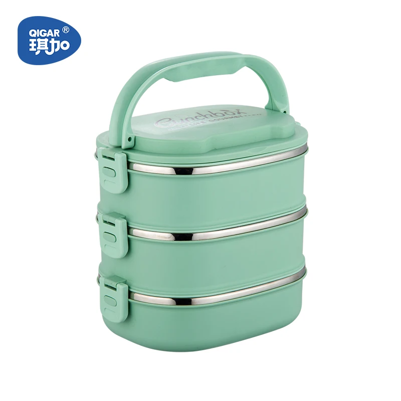 

Hot selling products rectangular plastic airtight stainless steel tiffin lunch box airtight tiffin box indian tiffin box