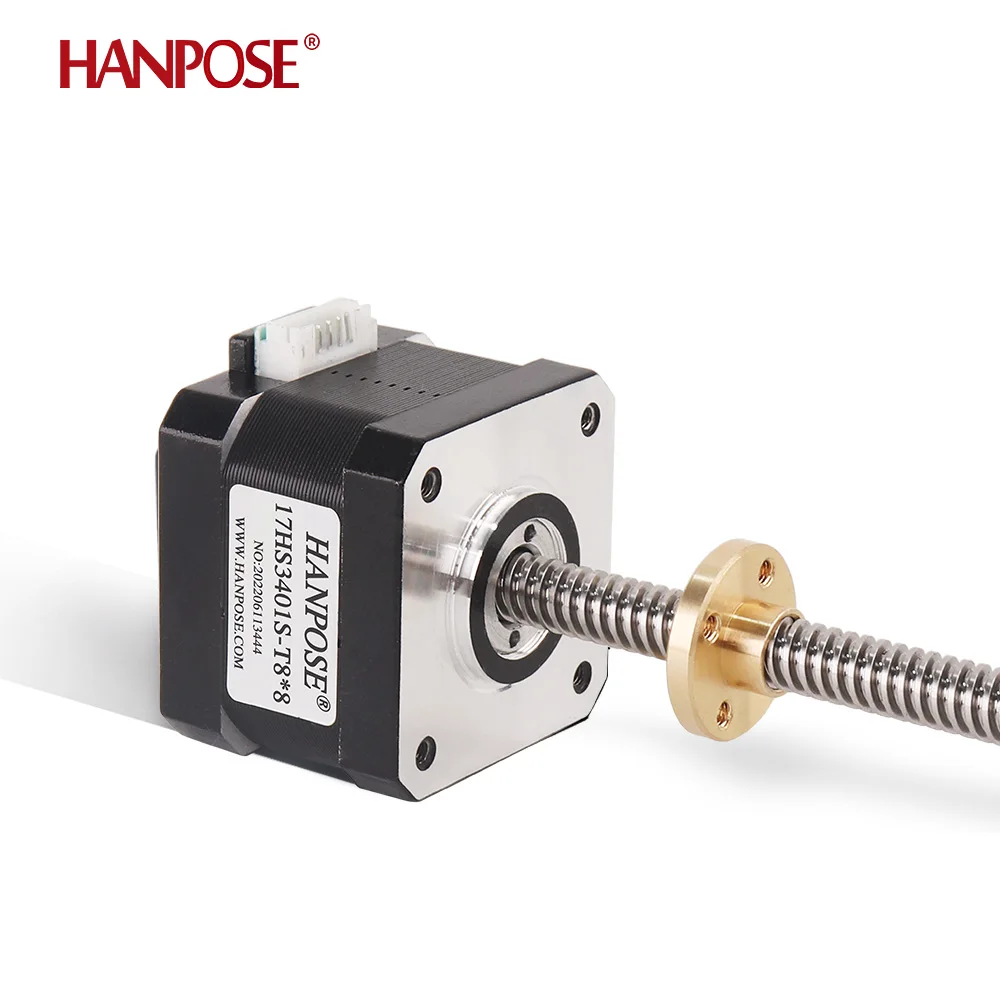 

HANPOSE 42 stepper motor 17HS3401S-T8*8 screw motor 200mm length brand new spot factory direct sales stepper motor nema17