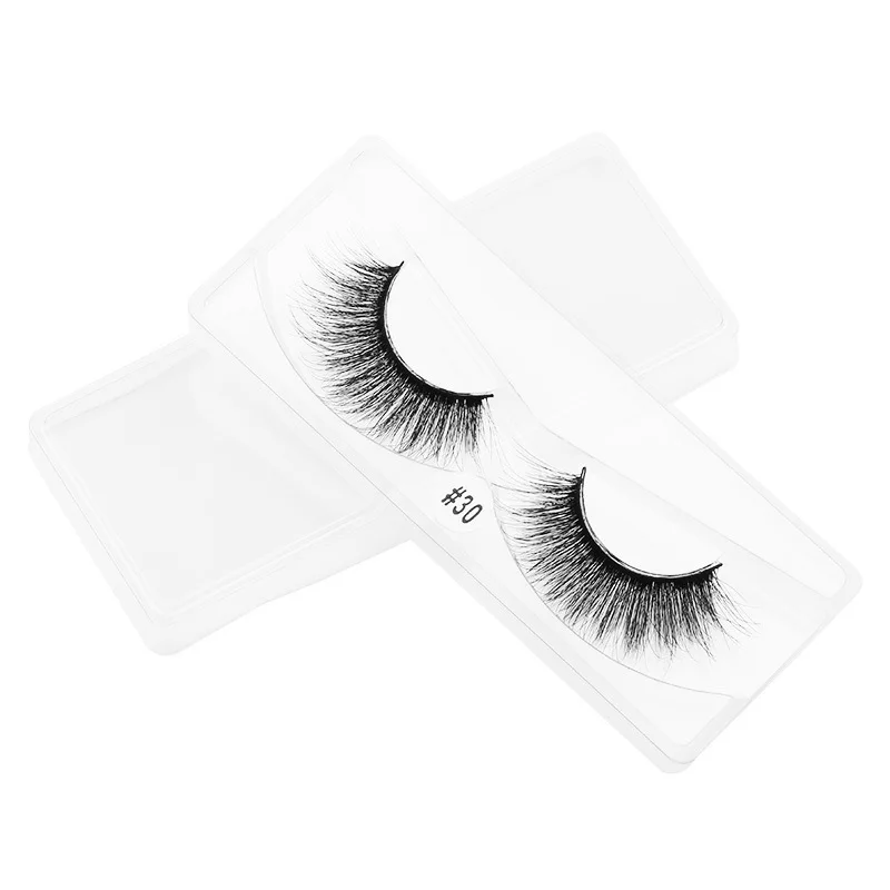 

4D Simple Blanda Mink Hair Natural Soft Beauty Tool False Eyelashes, Black
