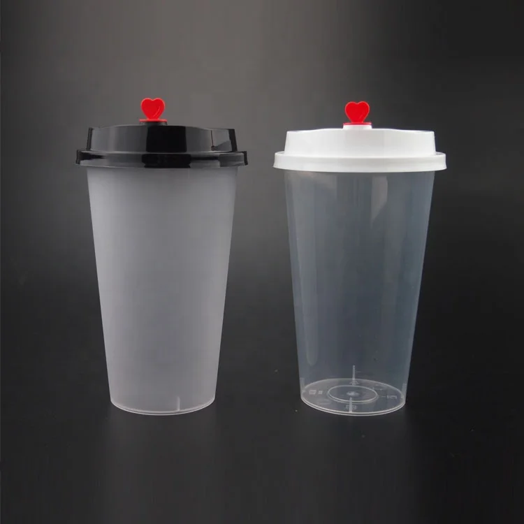 
GAIA Disposable Cup Plastic Injection Bubble Tea Cup Custom Milk Tea Plastic PP Cup With Lids 