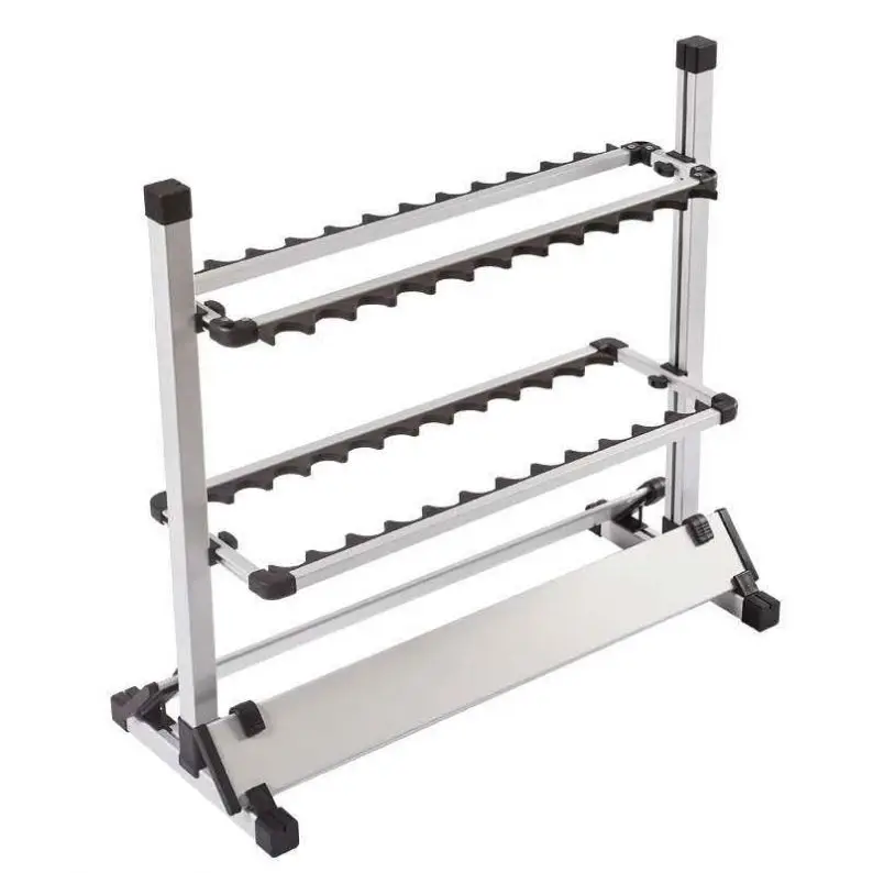 Topline Light Weight Aluminum12 Holes 24 Holes Fishing Display Support Storage Stand Fishing Rod Racks Metal Fishing Rod Holder