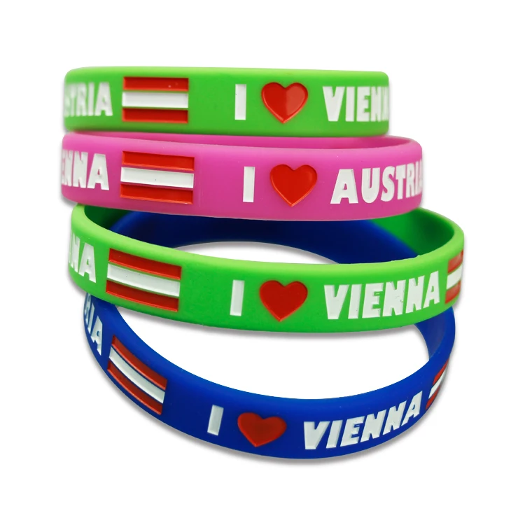 

China Professional Factory Custom Logo Silicone Bracelet Rubber Elastic Wrist Hand Band, Engraved Silicon Wristband