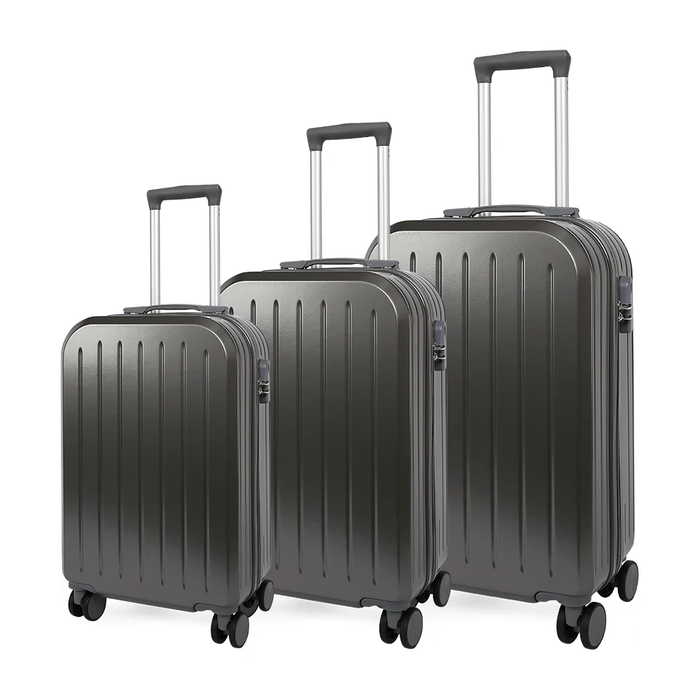 

Luggage bag custom cabine baggage 3 piece blck lightweight business trolley suitcase sets for Air travel, Various