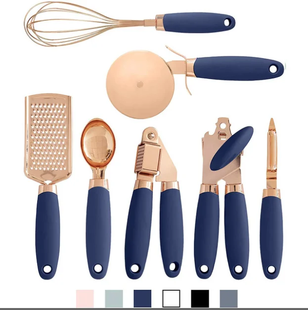 

Kitchen Tools 7 Pieces Rose Gold Set Kitchen Gadget Set Copper Coated Stainless Steel Utensils Set