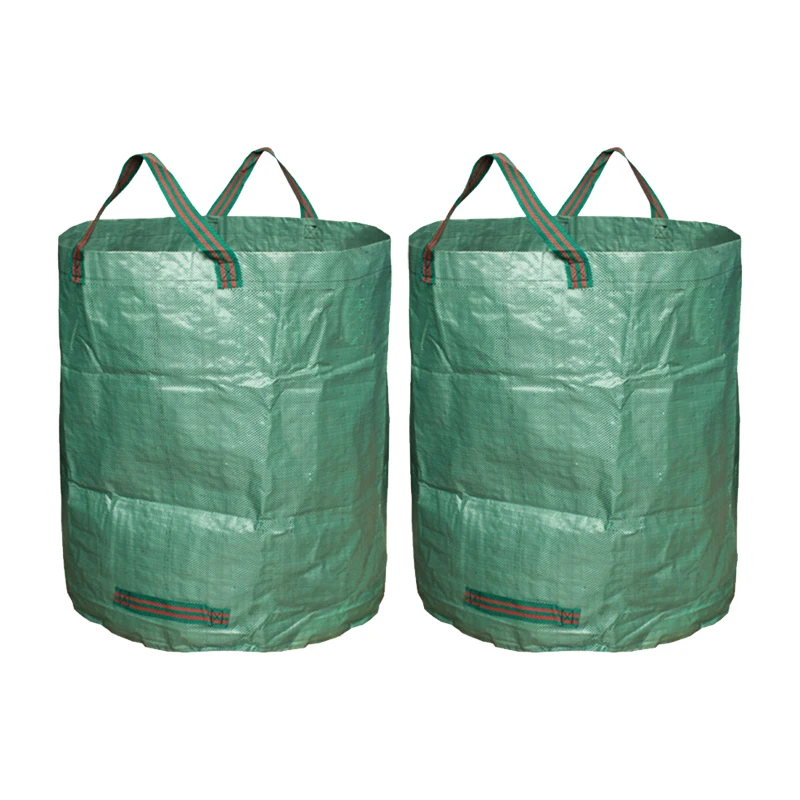 

Good quality foldable 60L 106L  garden leaf waste bag heavy duty garden lawn leaf bags with handles