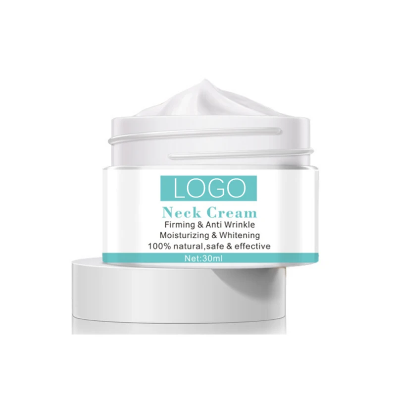

In Stock Hot Sell Natural Skin Care Lifting Anti Wrinkle Peptides Whitening Moisture Organic Neck Firming Cream, Milk white