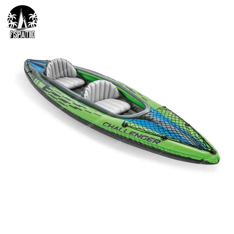 

FSPATIO Amazon Wholesale Inflatable Rowing Boat Fishing Kayak Outdoor Canoe And Kayak Rowing Boats, As picture