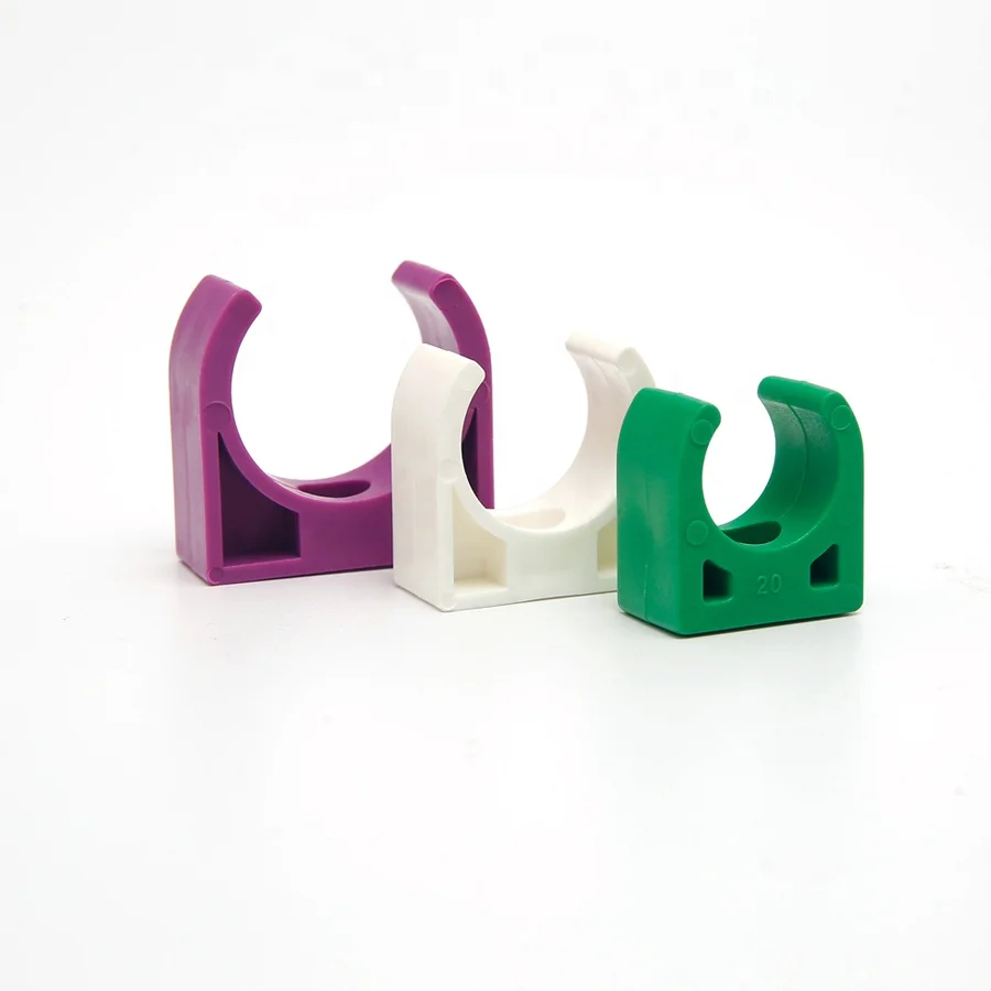

20 25 32 40 50mm Plastic PPR Pipe Clip Garden Water Hose Pipe Holder U Lock Tube Fixed Clamp