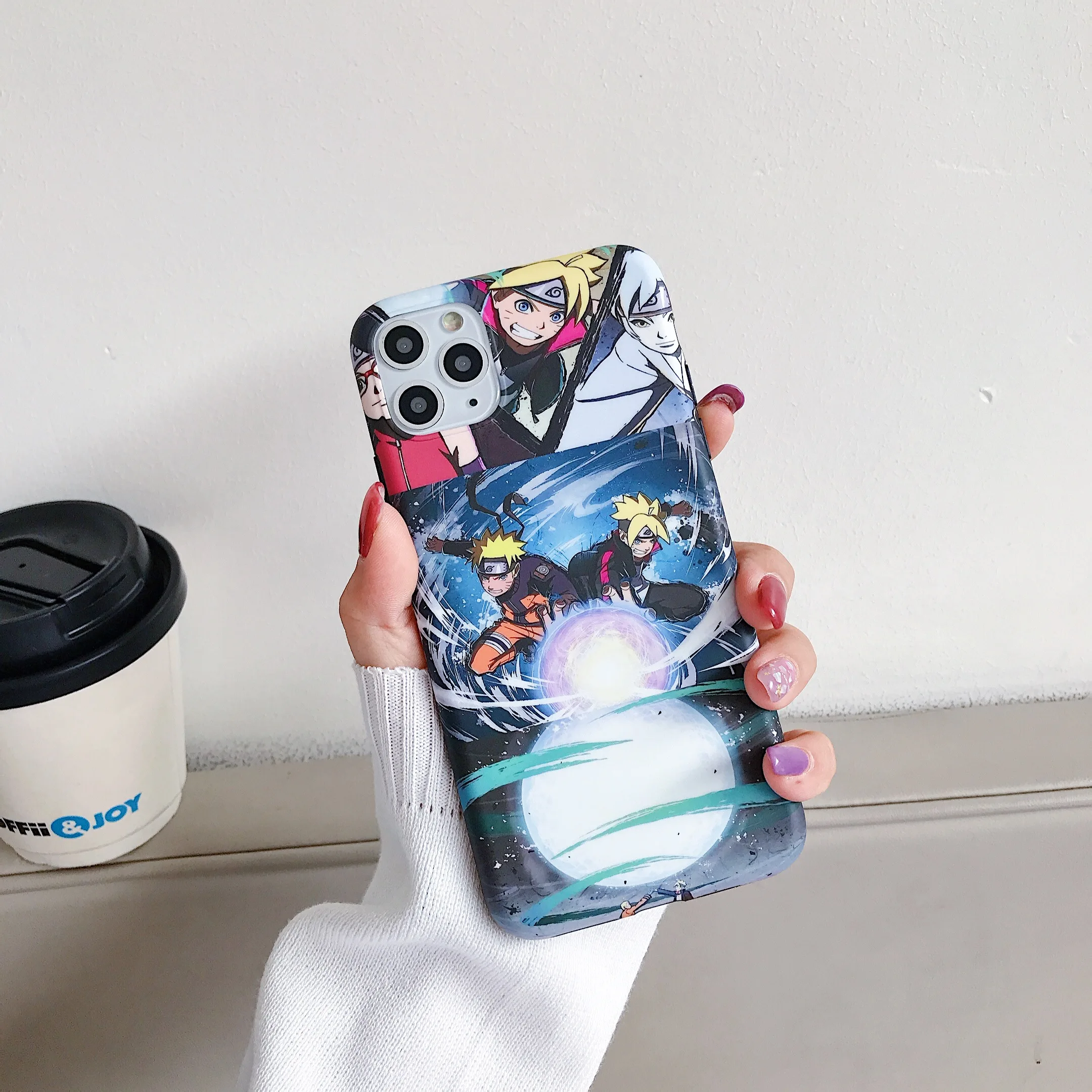 

New Wholesale Naruto Japan Cartoon Matte IMD Phone Cases For iPhone 12 Pro XS MAX 7/8Plus XS SE 2020 XR IMD Silicone Phone Cover