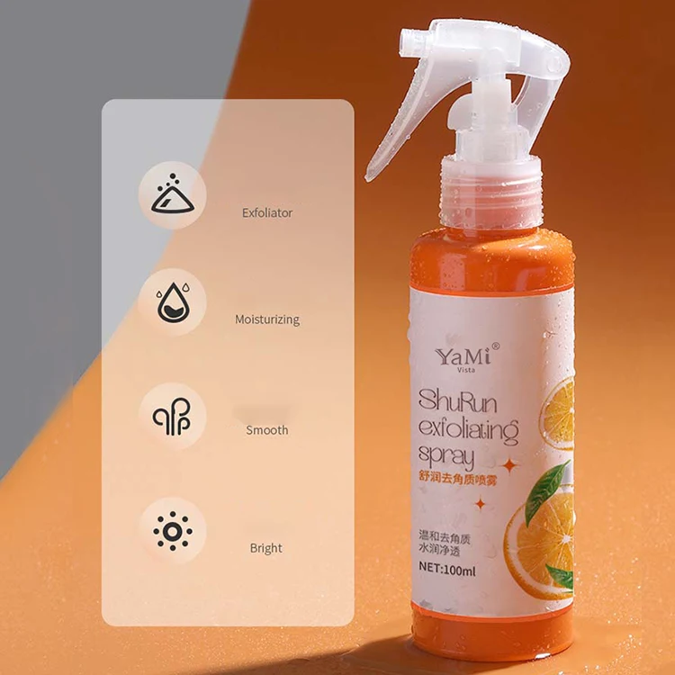 

Private Label Natural Remove Dead Skin Deep Cleansing Skincare exfoliating foot Orange foot hand Whiten Peeling Spray