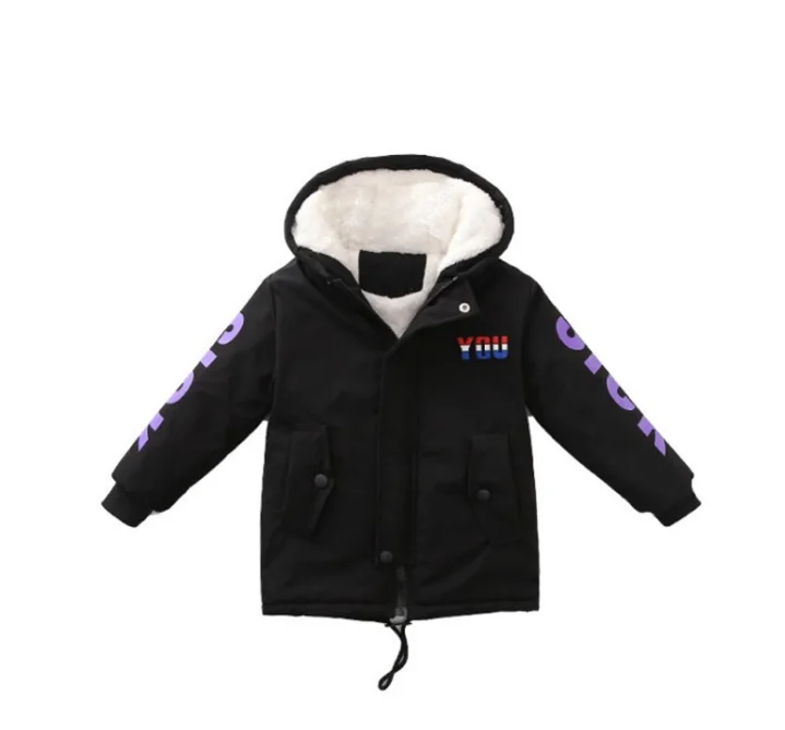 

Middle and long style of boys' hoodie coat windbreaker for Children's 2020 new Autumn/winter collection jacket for children