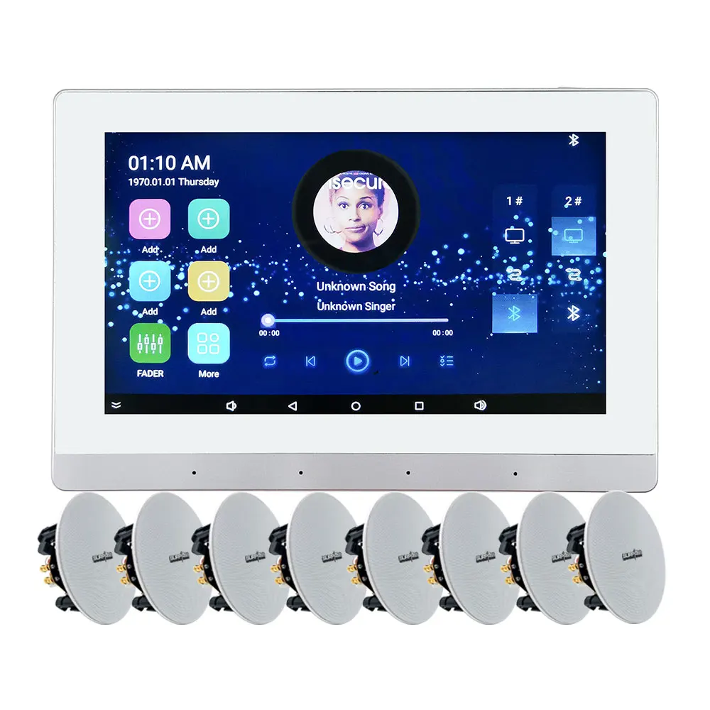 

Audio Player 7INCH Screen Android Keypad Home Cinema Theater WIFI On-wall Amplifier With Ceiling Speaker Hearing