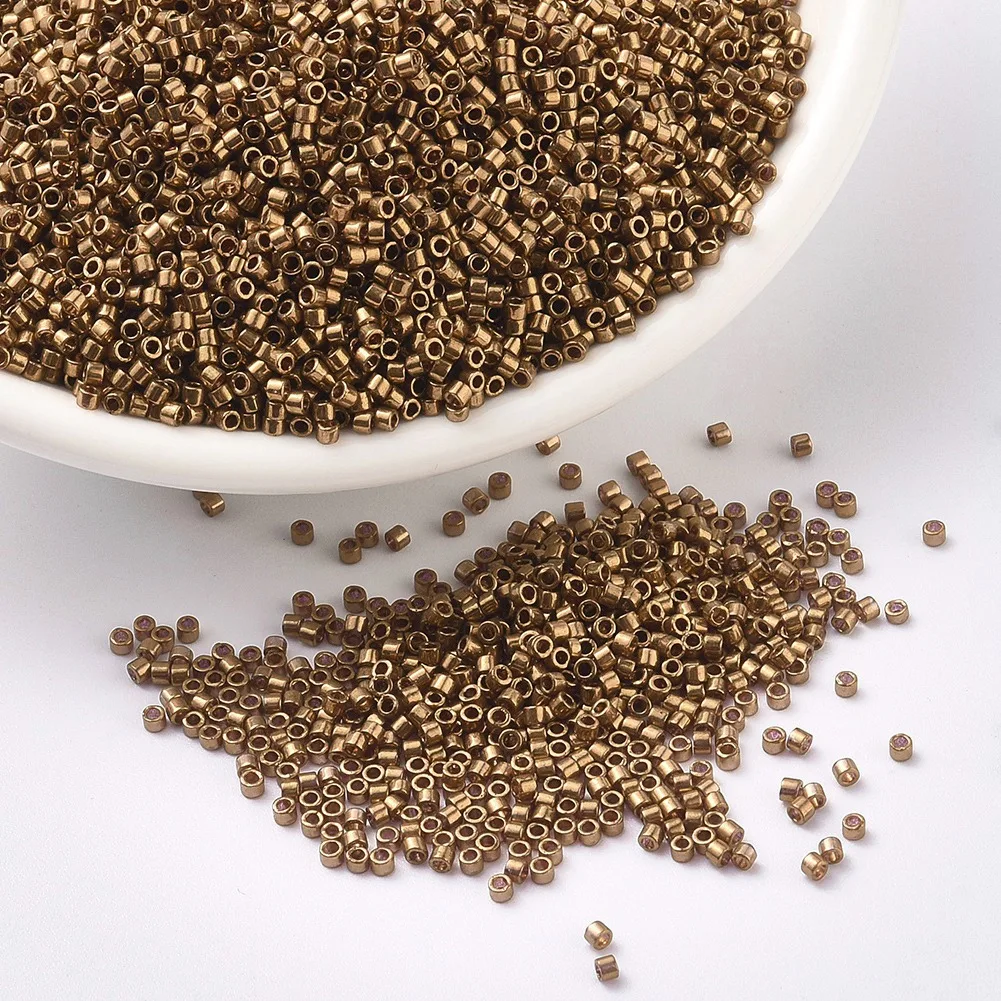 

Pandahall 1 Bottle 11/0 Dark Topaz Gold Luster Seed Beads