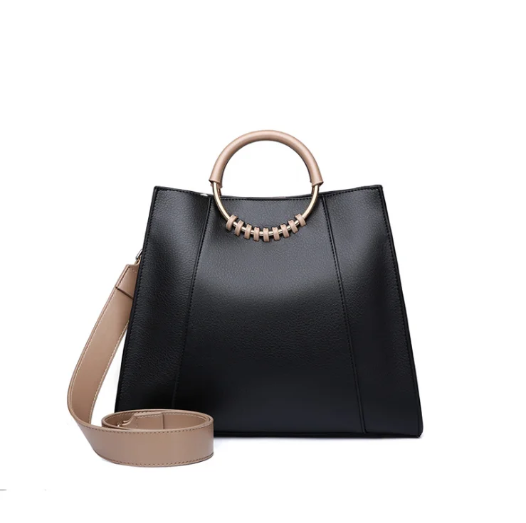 

L'Oreal Certified Factory PU Leather Women Shoulder Bag Lady Handbag, Black
