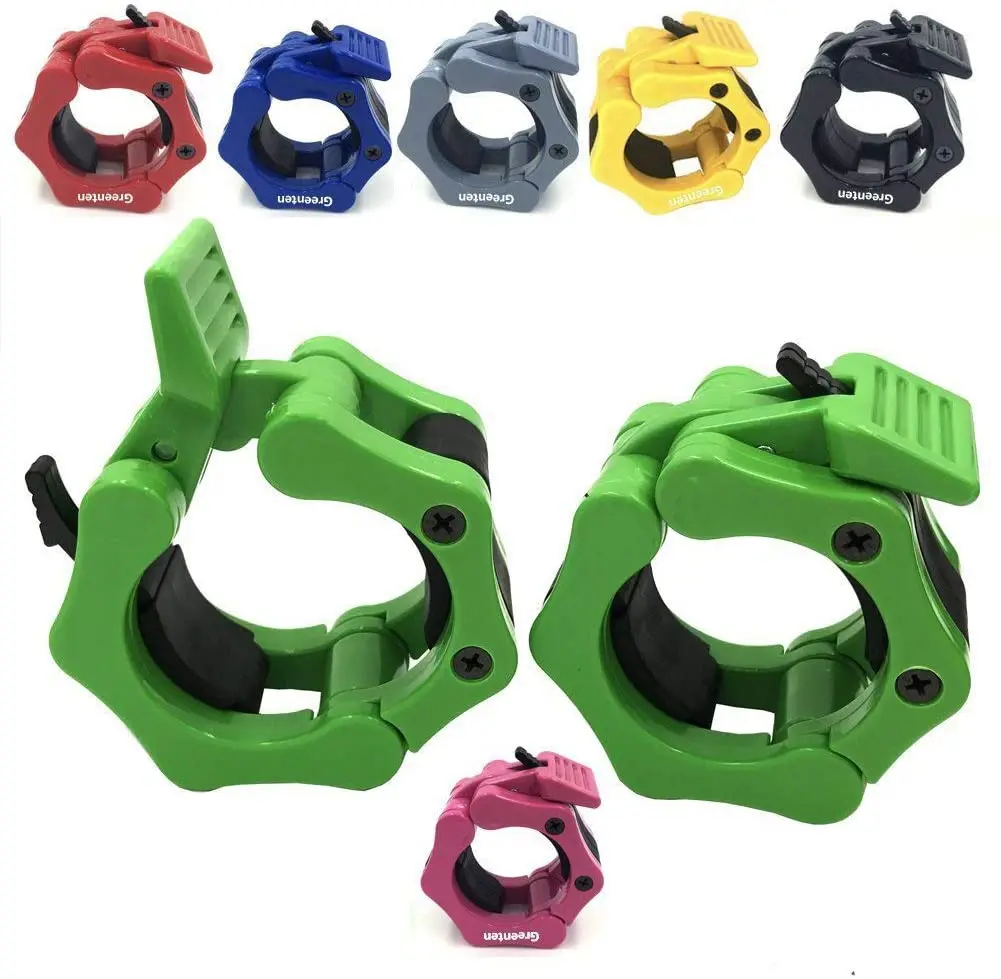 

New Design Multi Solid Color Weight Lifting Body Buiding Collar Barbell Clips, Picture shows