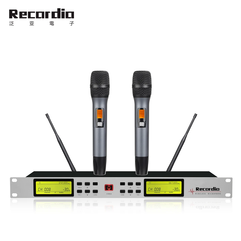 

GAW-L500 Best selling professional UHF wireless microphone with a transmission distance of 100 meters, Black