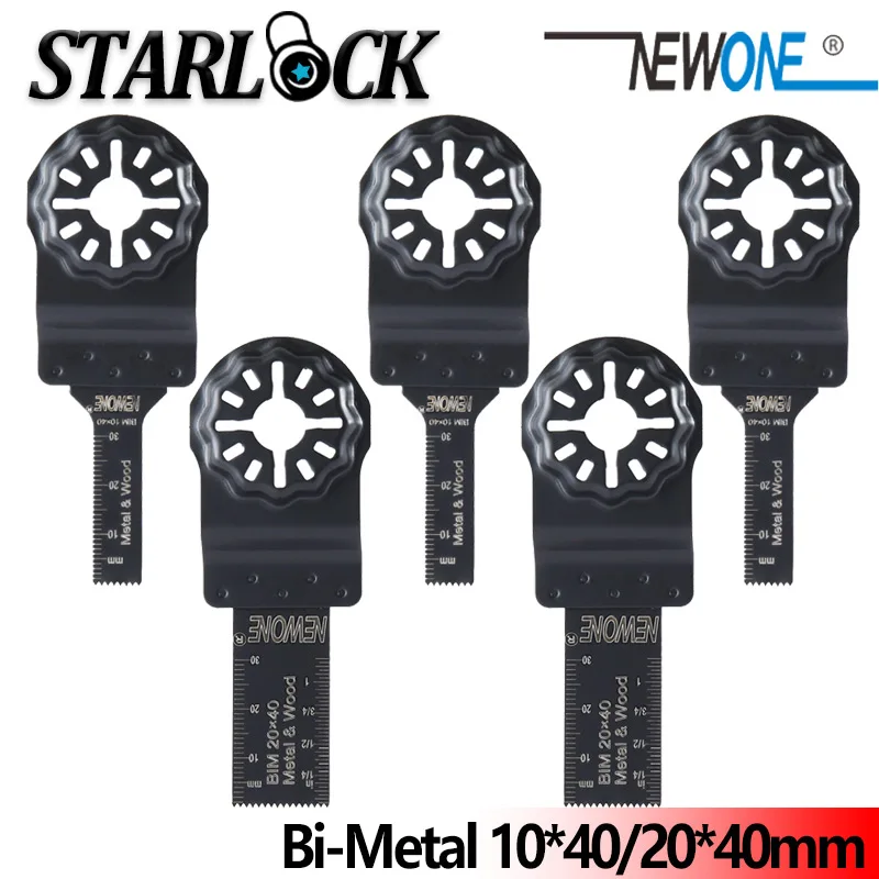 

NEWONE Starlock Plus 10*40mm/20*40mm Bi-Metal Oscillating Saw Blades Multi-Tools Accessories cut Wood, Hard Material Metal