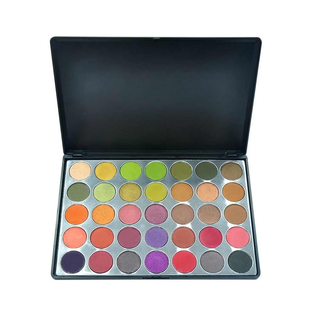 

Low Moq 35 Color Makeup Eye Shadow Custom Private Label Luxury High Pigment Shimmer Matte Eyeshadow Palette, Matte.shimmer.glitter colors