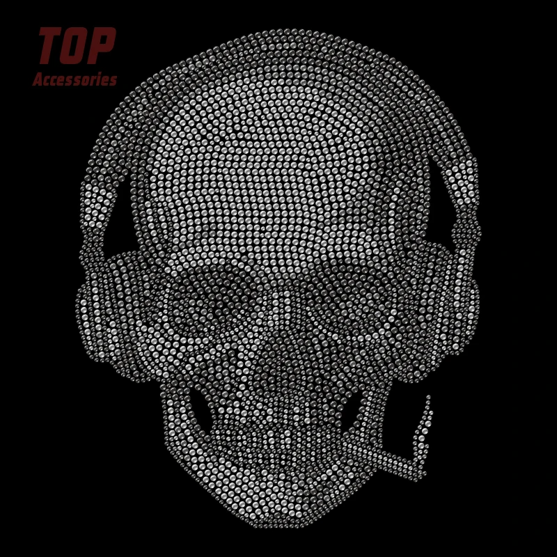 

High Quality Custom Skull Rhinestone Heat Transfer
