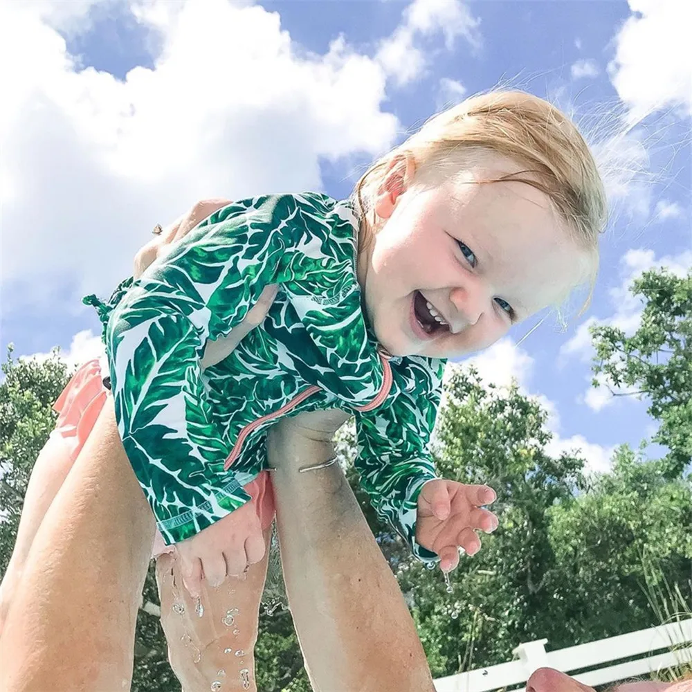 

summer beach cute young baby girl kids two pieces swimsuit activewear custom, Custom color
