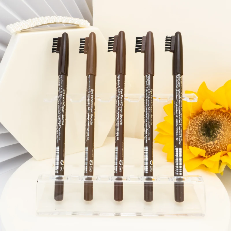 

New arrival water resistant brow pen waterproof long lasting eyebrow pencil with brush, Customizable