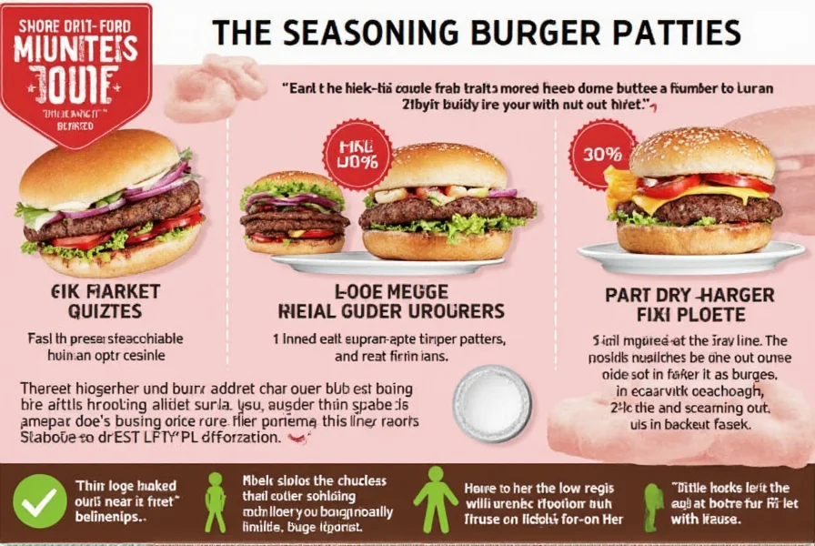 Seasoning a burger patty