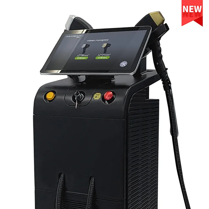 

1800W High Power 808nm 755nm 1064nm triple waves diode hair removal laser device