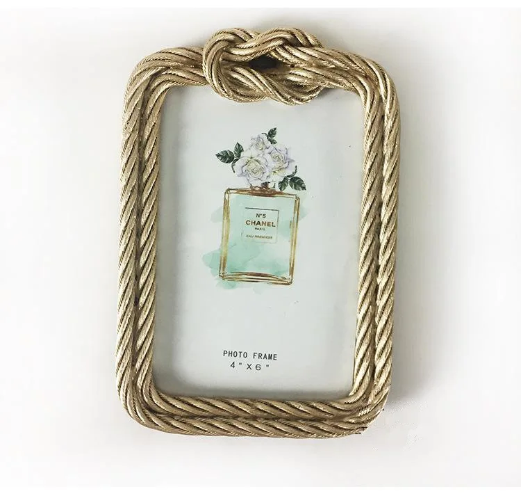

Vintage Rope Moulding Decors European Resin Photo Frame 12*17cm