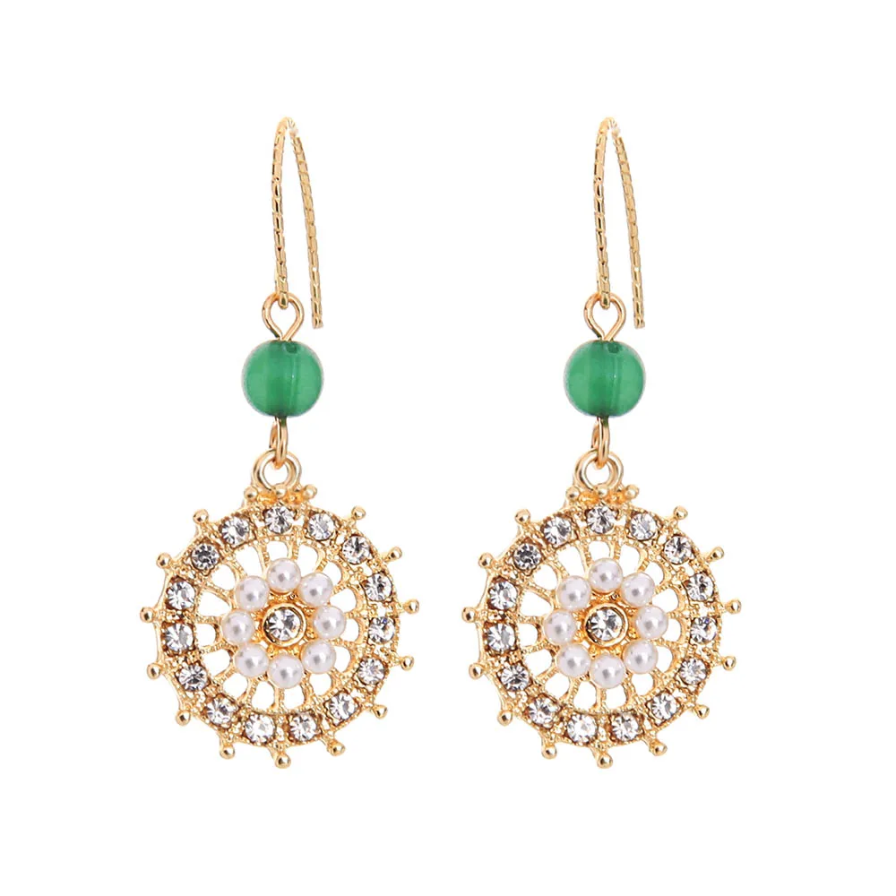 

Gold Plated Fashion Jewelry resin Moulds panda natural pearl gummy bear ear rings Cute Wire beads earrings for women