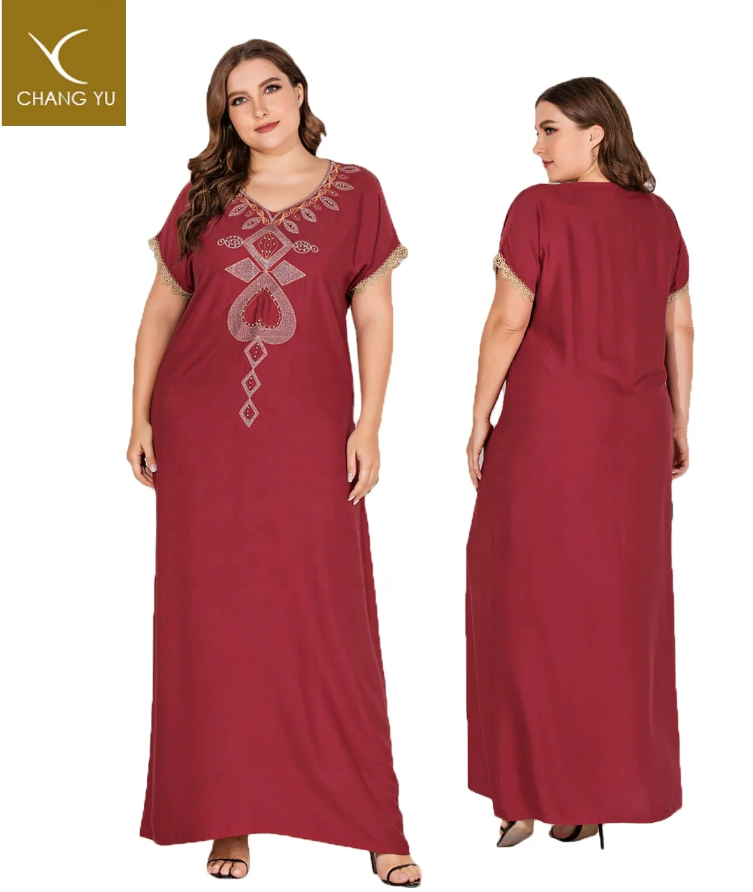 

Dubai Arabic Islamic Clothing Embroidery Muslim Maxi Dress woman Abaya