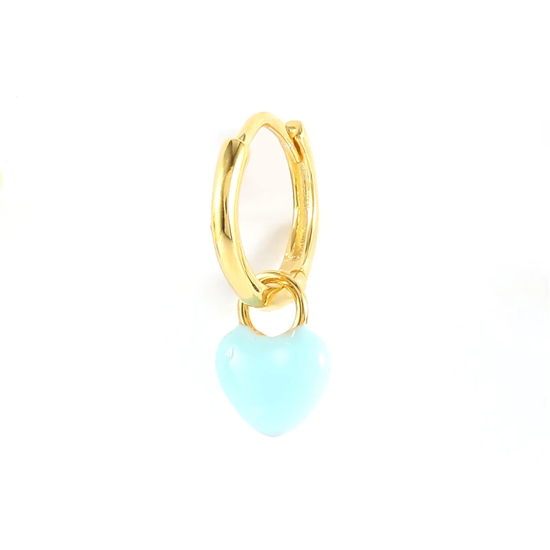 

ROXI wholesale fashion ins wild handmade love heart enamel pendant earrings