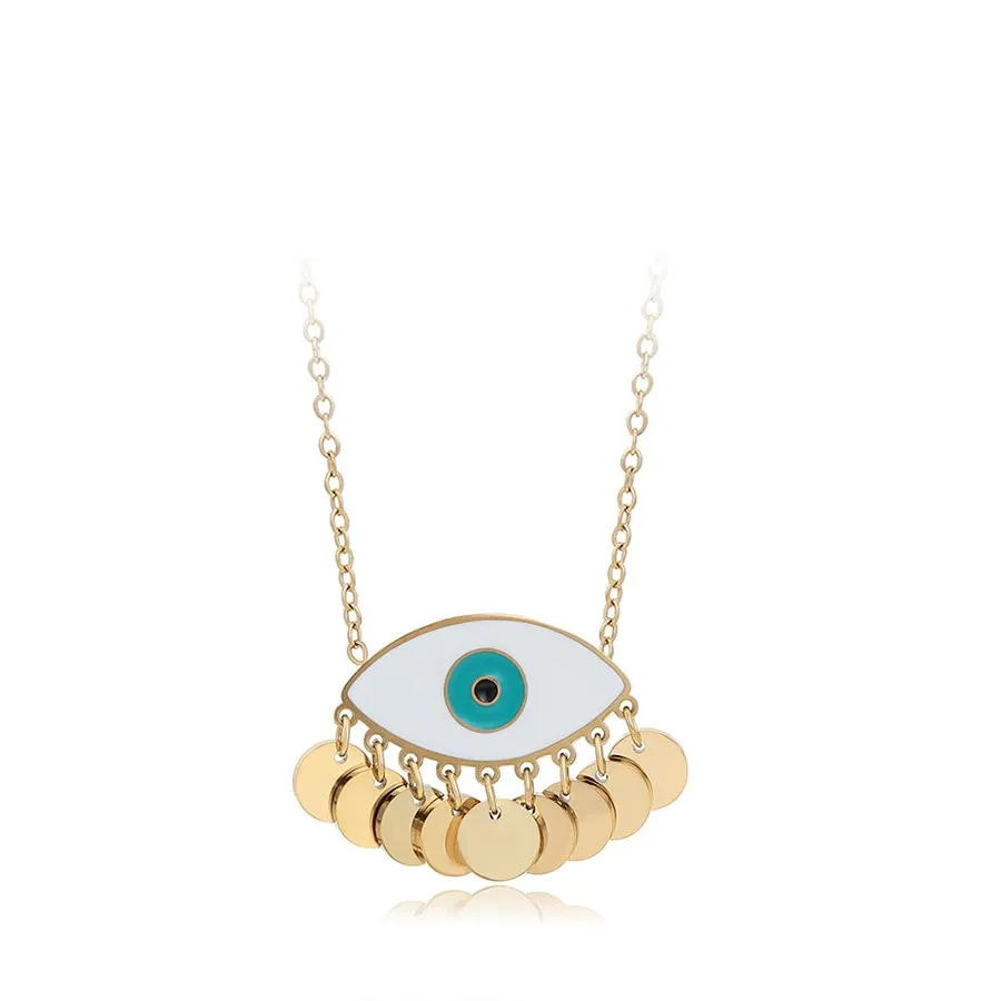 

A00902979 Xu ping jewelry Europe and America fashion personality network red popular style Turkey blue eyes pendant necklace