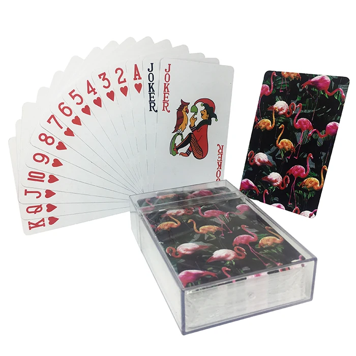 
GS-18165 White PVC Playing Cards OEM W/ Plastic Box 