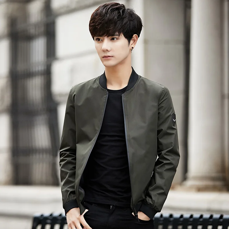 Young jacket new Korean version autumn fashion casual student thin slim baseball men's jackets&coat