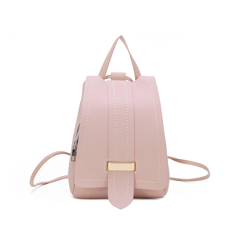 

Newest designer vintage simple PU leather fashionable women backpack, 5 colors
