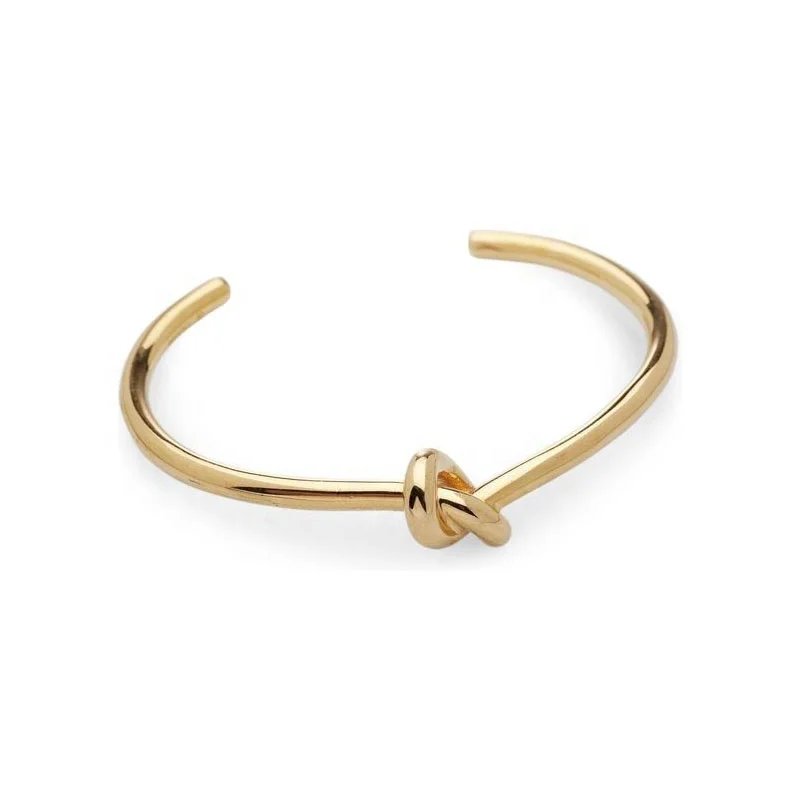 

Environmentally friendly brass Knot Bracelet couple's minimalist fashion temperament electroplating 18 gold does not fade