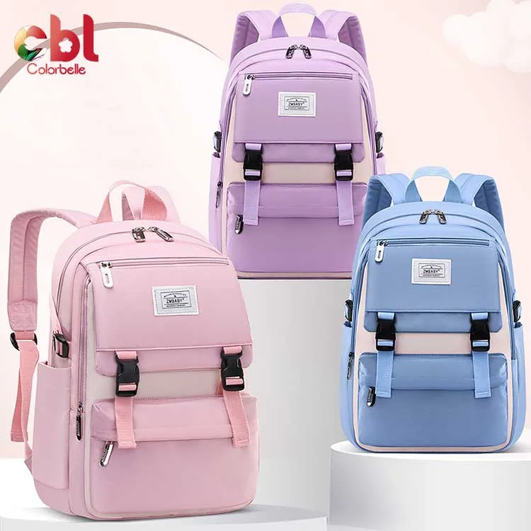 

Large capacity Bag Hot Sell Student Girls Backpack School Bag Casual Backpack For College Student, Blue,light pink ,purple, black