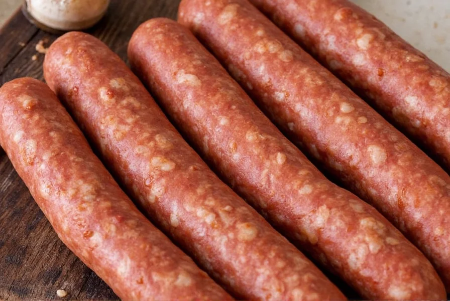 Comparison image of French and Cajun andouille sausages